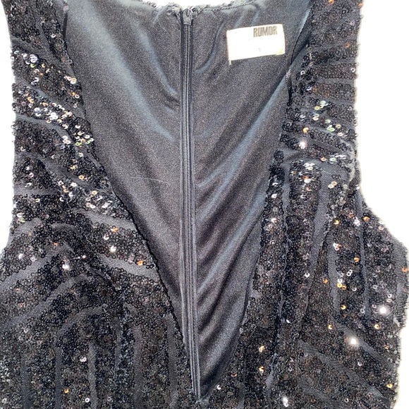 LF Black Sequin Mini Dress “Small” - Picture 4 of 5
